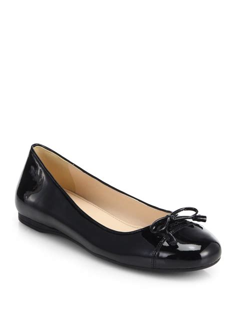 prada black ballerinas|prada ballerina flats with bow.